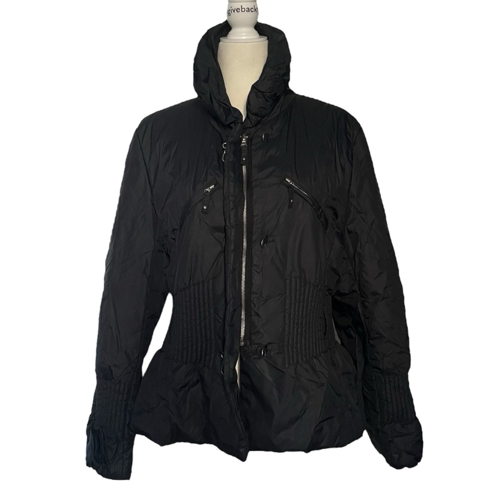 Et Dieu Crea La Femme Black Puffer Jacket Size 12 - Picture 2 of 7